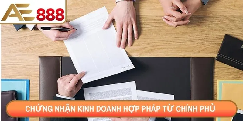 Chứng nhận kinh doanh hợp pháp từ chính phủ 