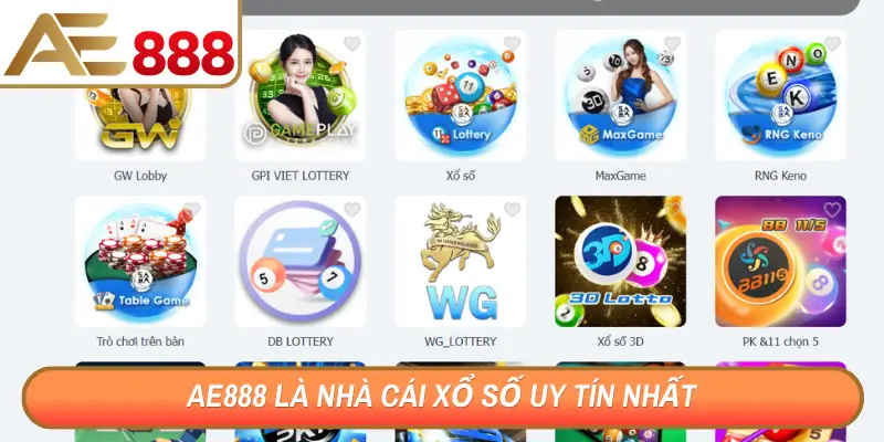 AE888 là nhà cái xổ số online uy tín
